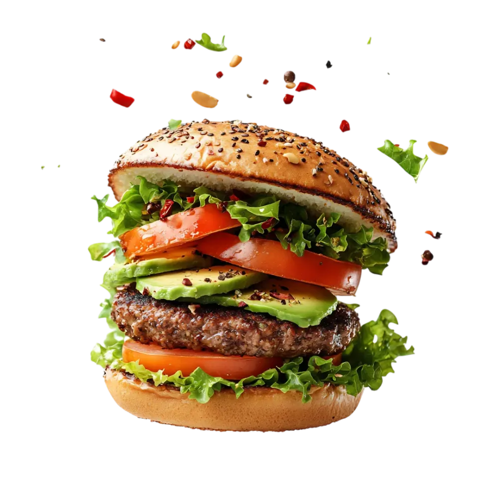 Burgers avec ingredients